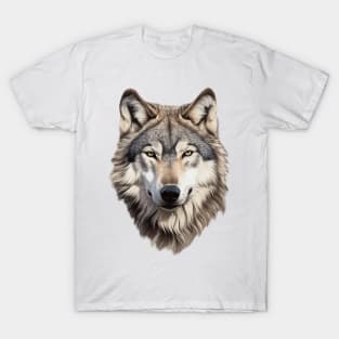 Gray Wolf Face T-Shirt